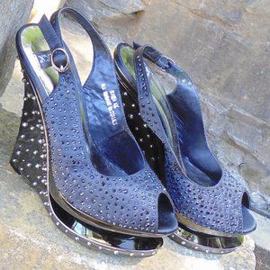 Women's Katja Style Slingback Rhinestone Wedges